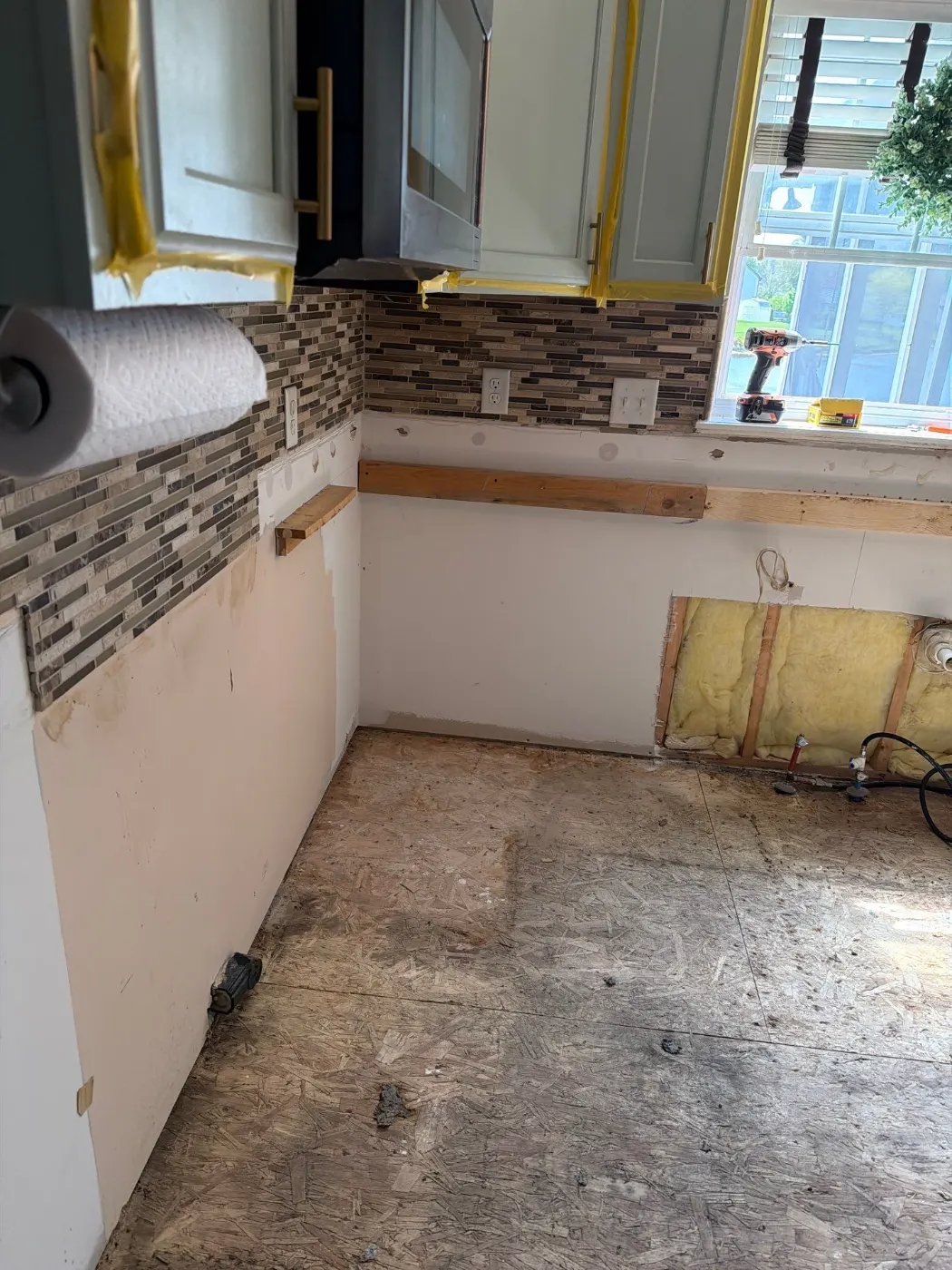 Containment setup for mold remediation in Chatham home