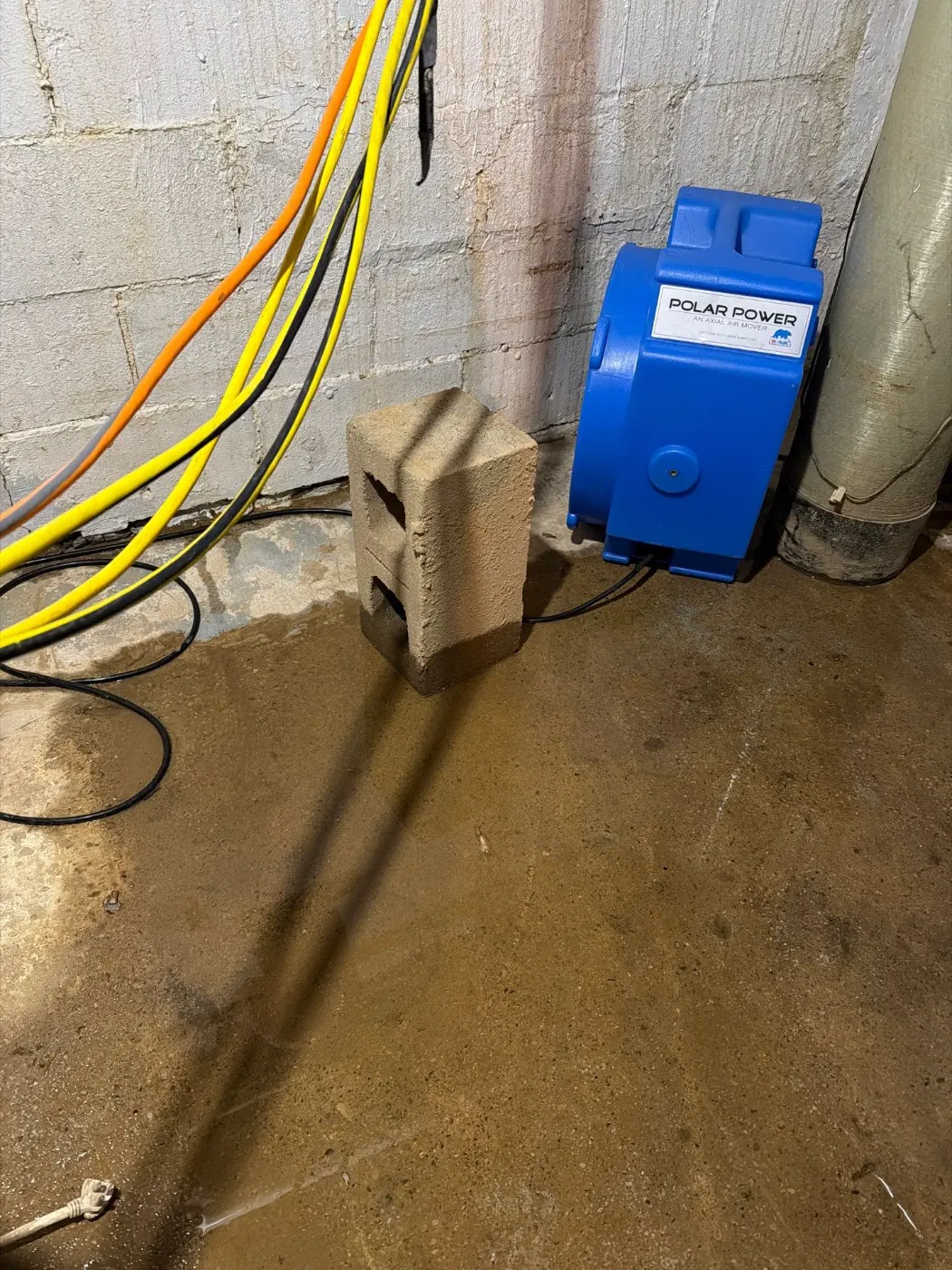 Basement water extraction in Chatham Indiana home